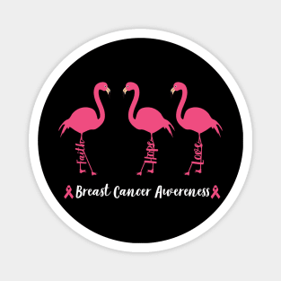 Breast cancer awareness pink flamingo Magnet